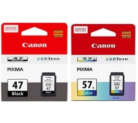 Canon New 47/57 small 47 & 57 Small [SET OF 2] Tri-Color Ink Cartridge image